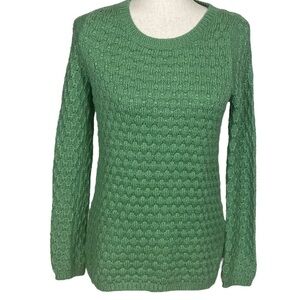Anthropologie wool blend cable knit  pull over sweater green size small